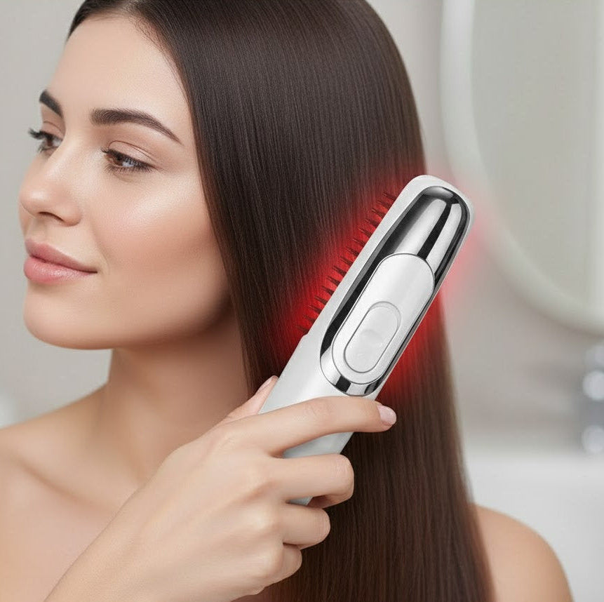 Cepillo anticaída con luz infrarroja y vibración